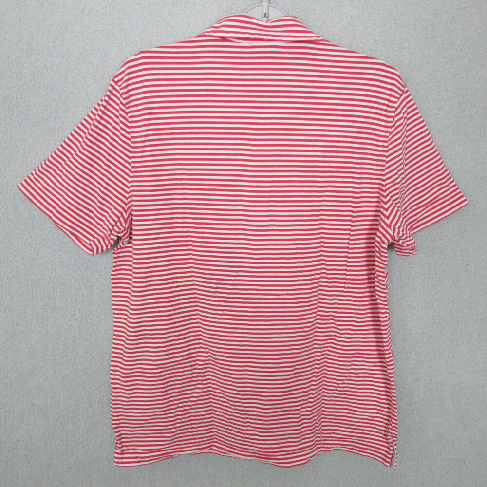 Brooks Brothers Polo Shirt Mens Large Red White Striped Embroidered Logo Preppy - Picture 3 of 7